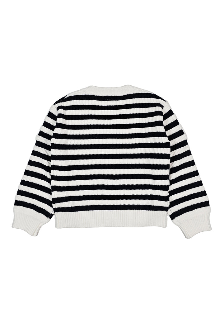 Cardigan bianco-blu per bambina