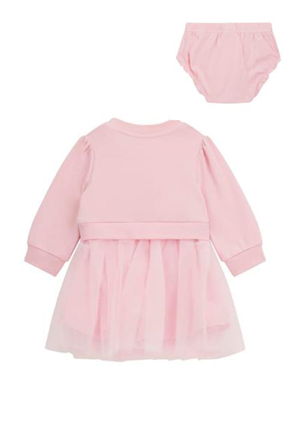 Tulle dress + pink culottes for newborn