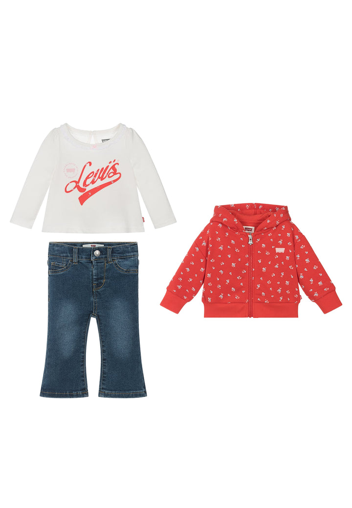 Completo 3 pezzi multicolor per neonata
