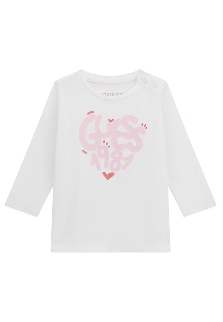 T-shirt bianca per neonata