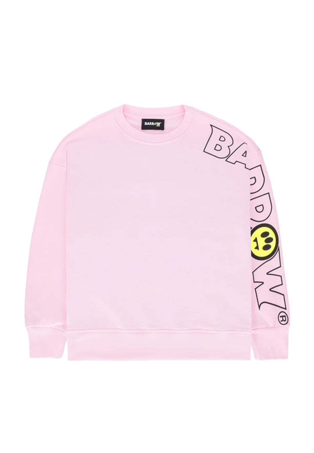 Felpa girocollo rosa per bambina