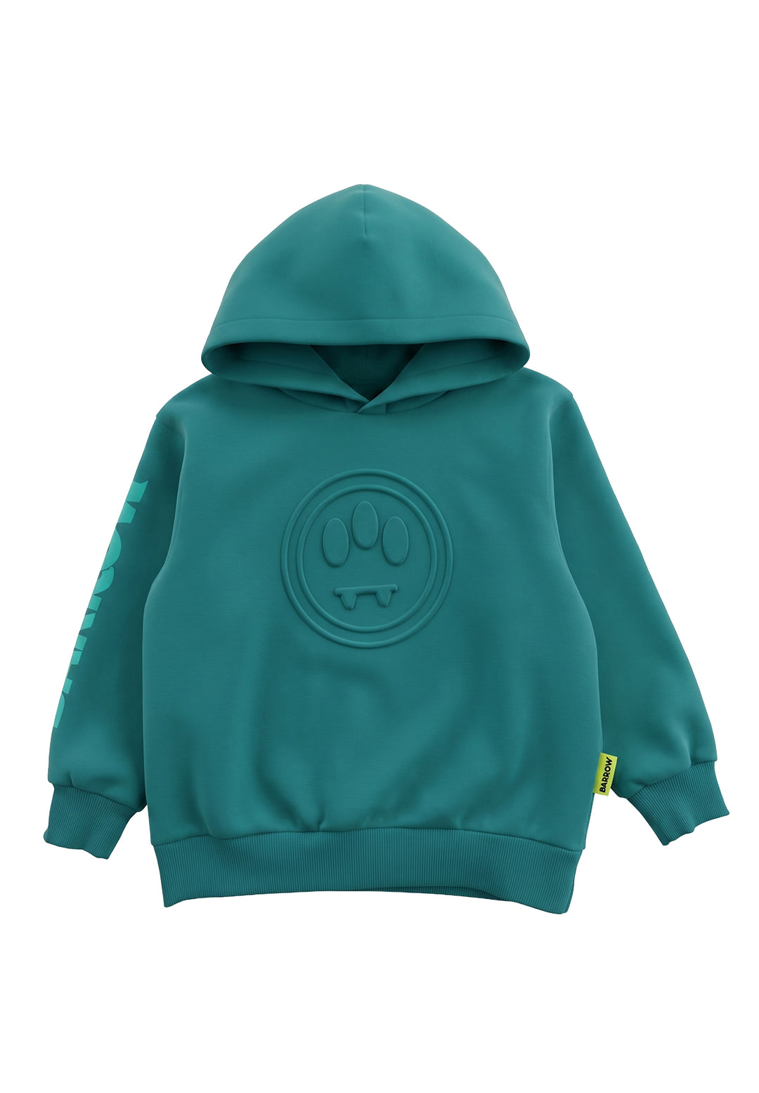 Felpa cappuccio verde per bambino