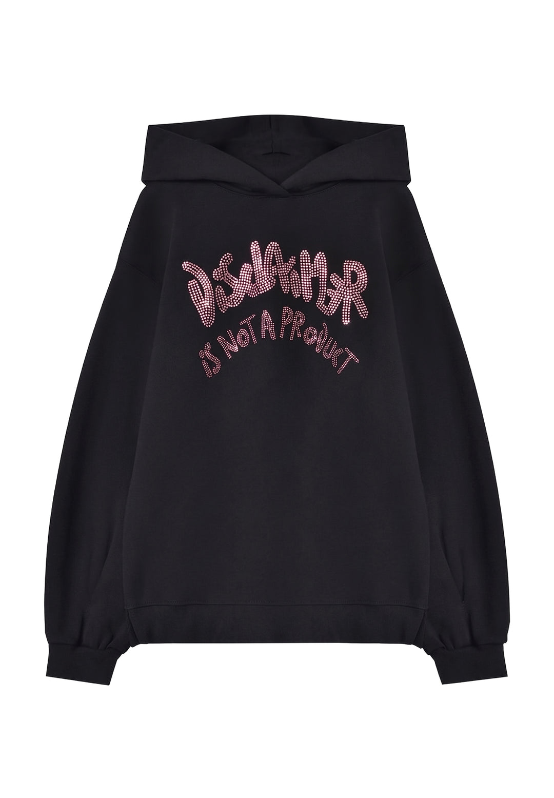 Felpa cappuccio nera per bambina