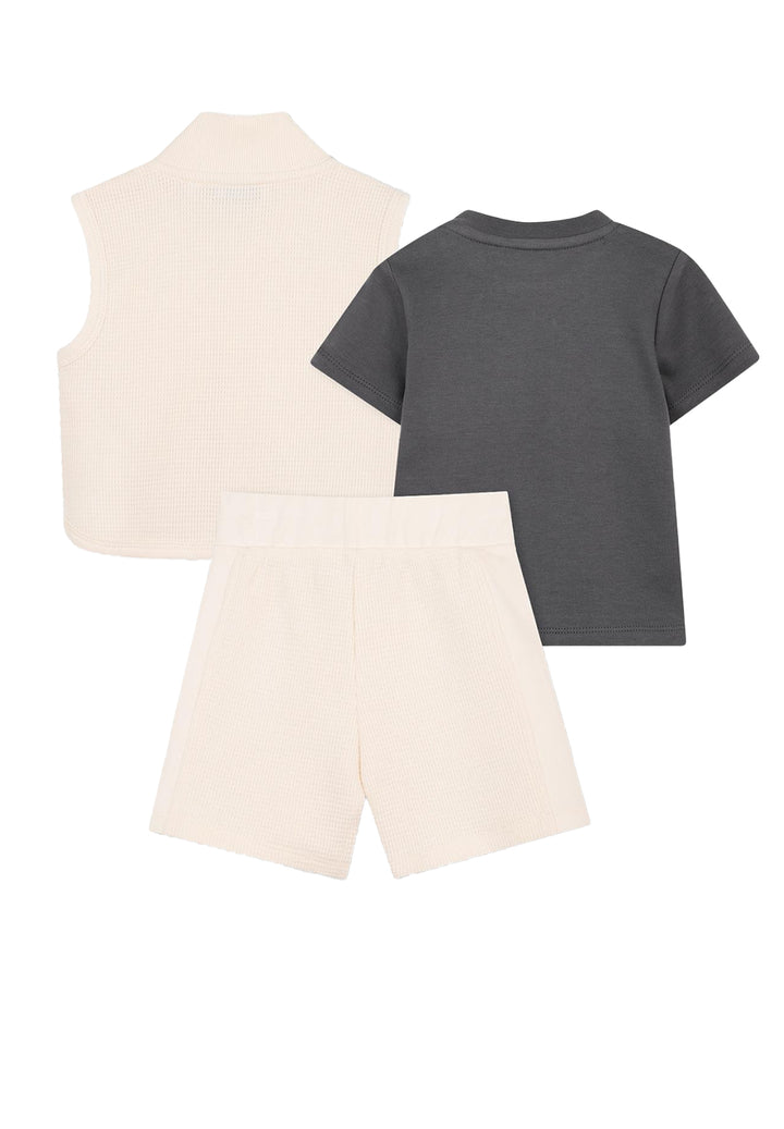 Set 3 pezzi crema-verde per neonato