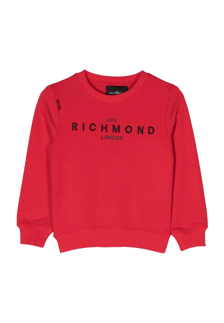 Red crewneck sweatshirt for boys