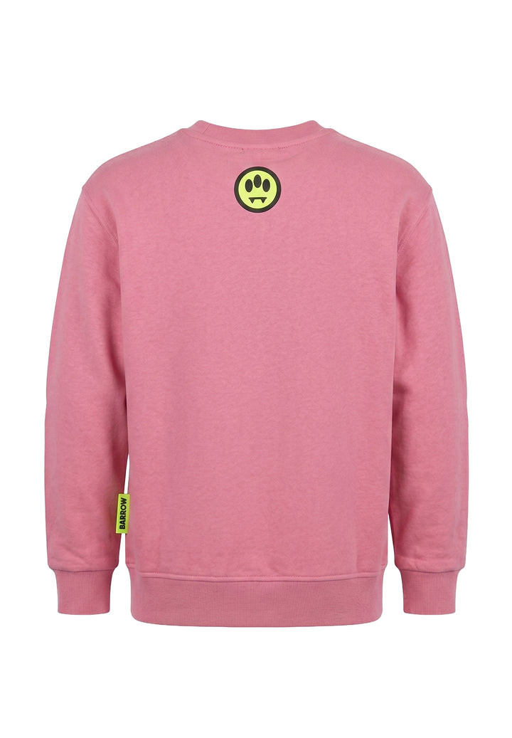 Felpa girocollo rosa per bambina