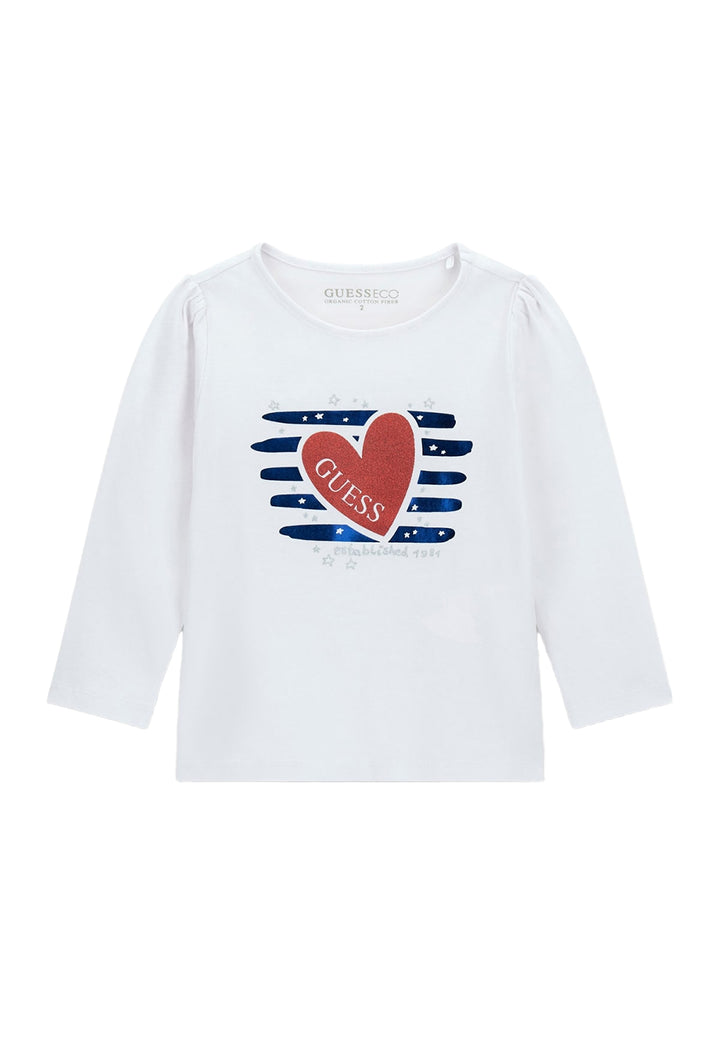 T-shirt bianca per bambina