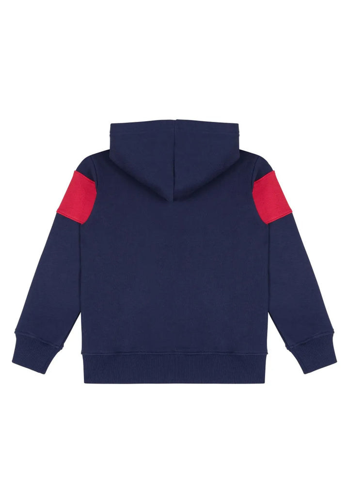 Felpa cappuccio blu per bambino