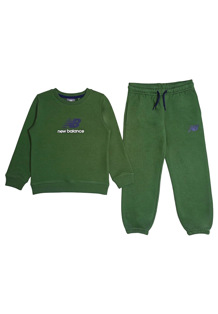 Completo felpa verde per bambino