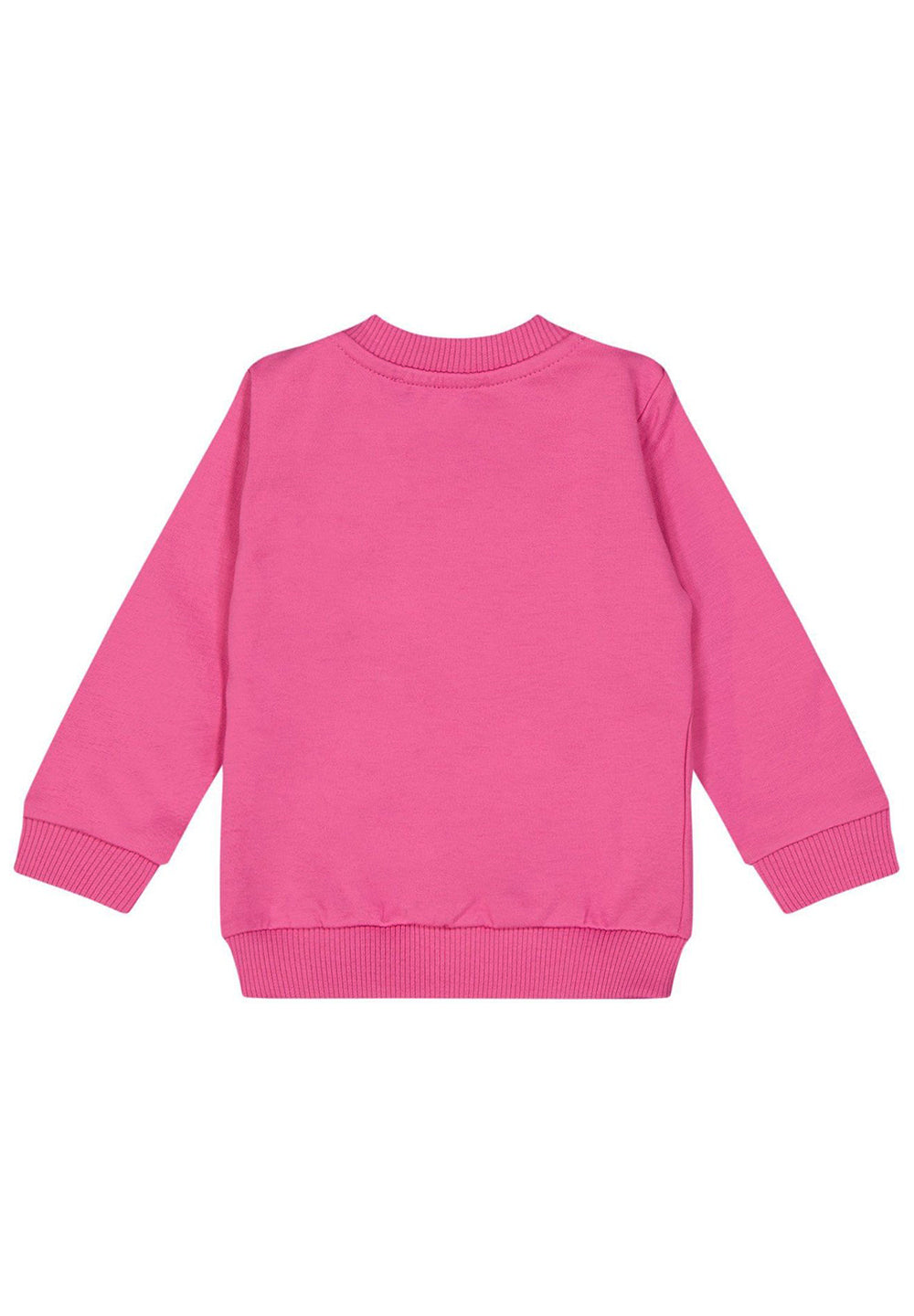Fuchsia crewneck sweatshirt for baby girl