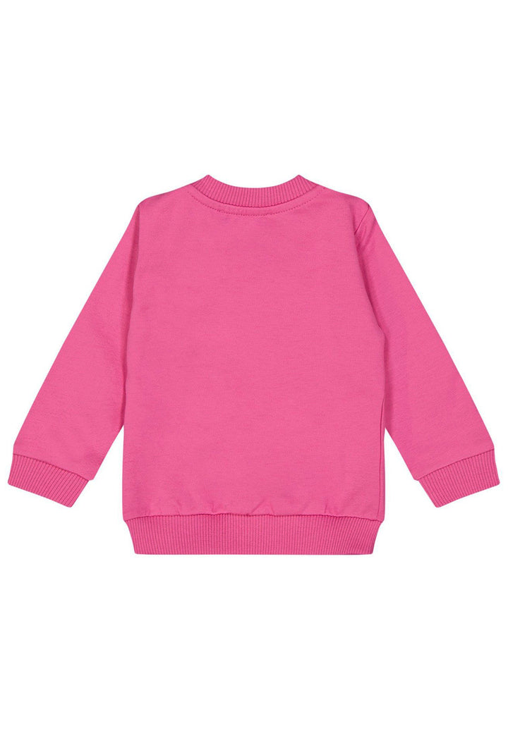 Fuchsiafarbenes Rundhals-Sweatshirt für Mädchen