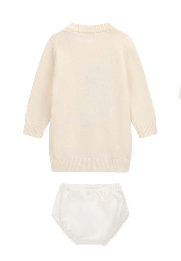 Vestito crema per neonata