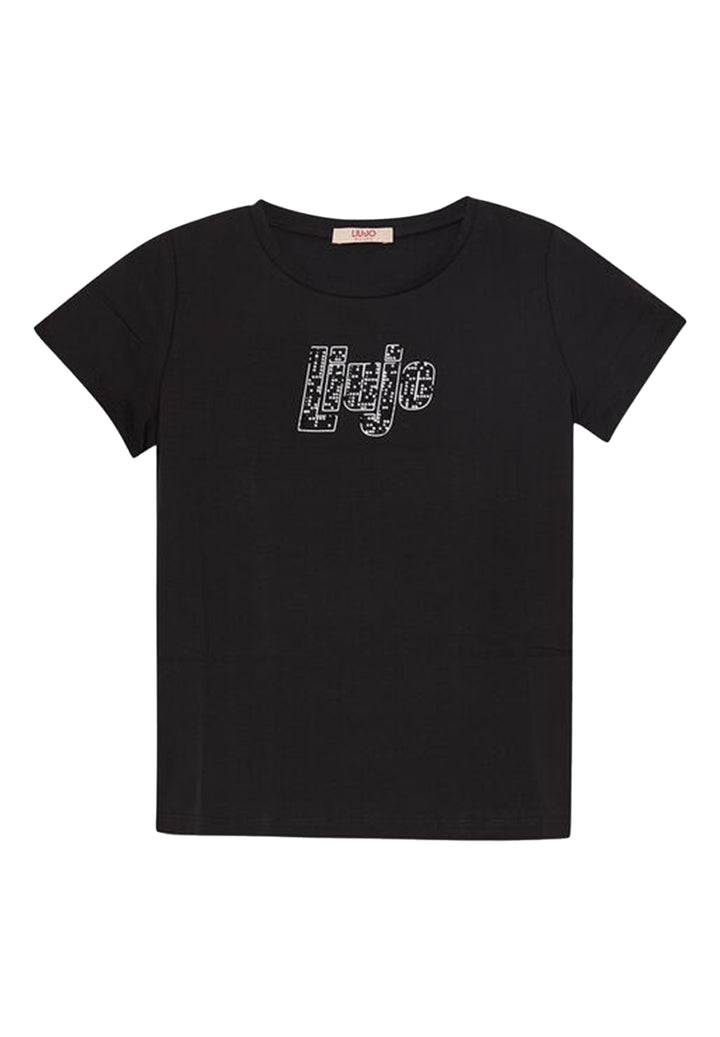 T-shirt nera per bambina