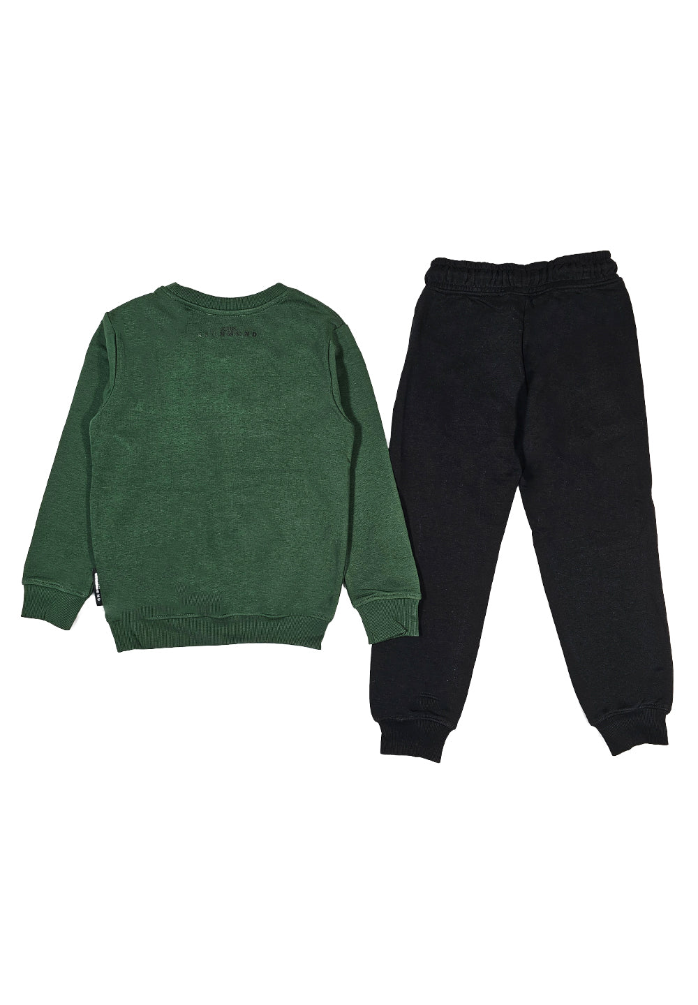 Grün-schwarzes Sweatshirt-Set für Jungen