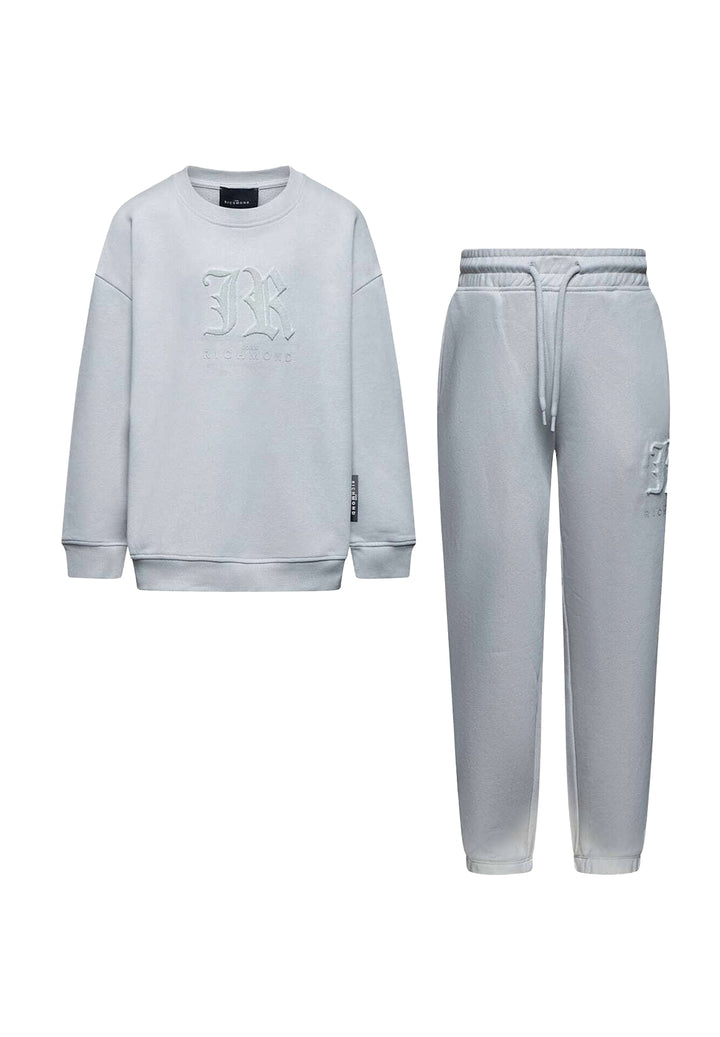 Completo felpa grigio per bambino