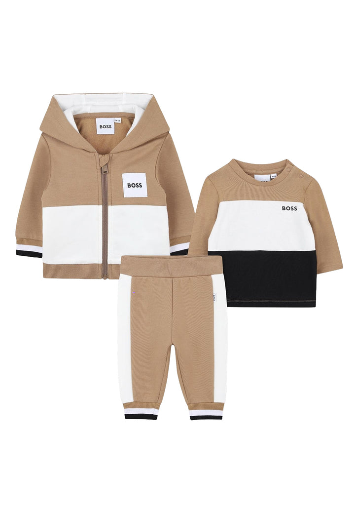 Completo 3 pezzi marrone per neonato