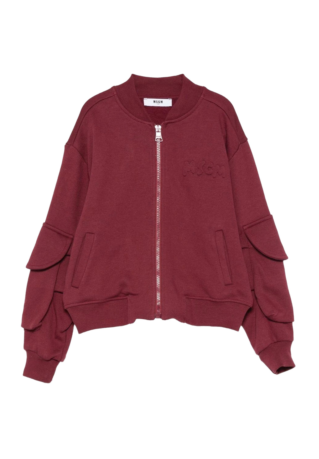 Felpa zip bordeaux unisex