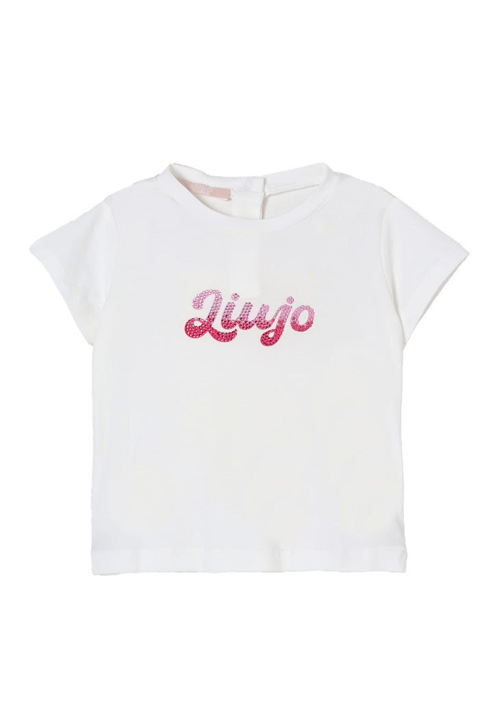 T-shirt bianca per neonata