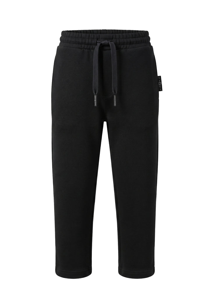 Pantalone felpa nero per neonata
