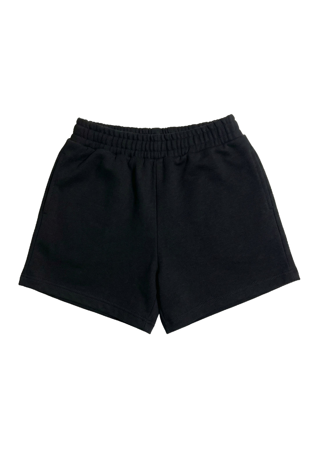 Short felpa nero per bambina