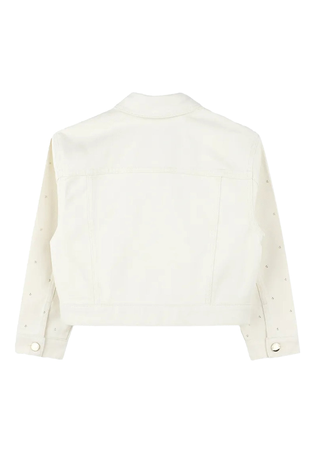 Giubbino denim crema per bambina