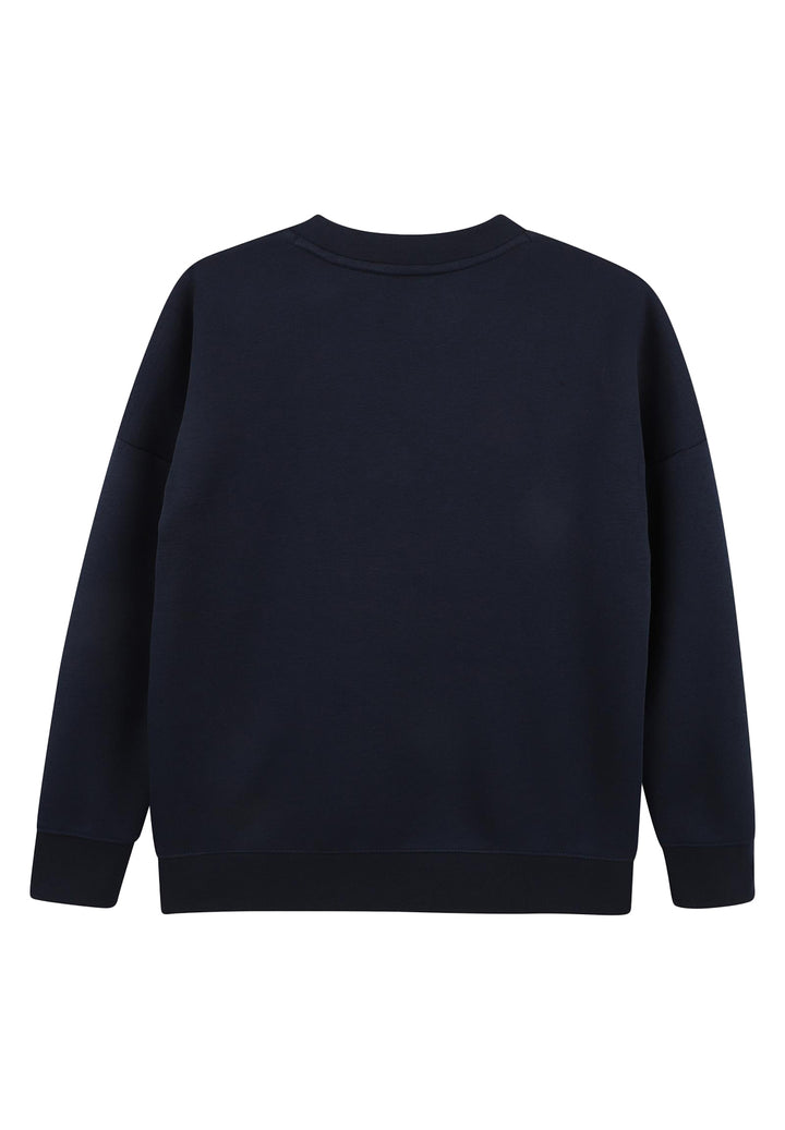 Felpa girocollo blu per bambino