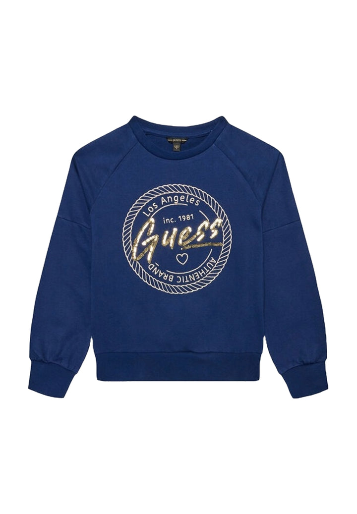 Blue crewneck sweatshirt for girls