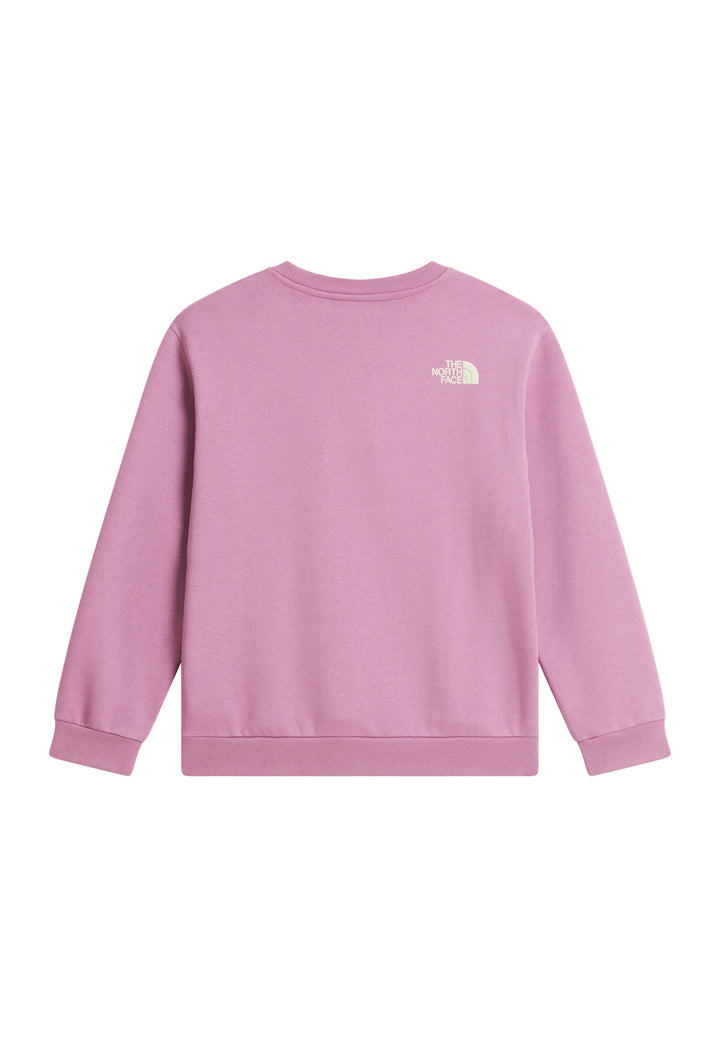Felpa girocollo rosa per bambina