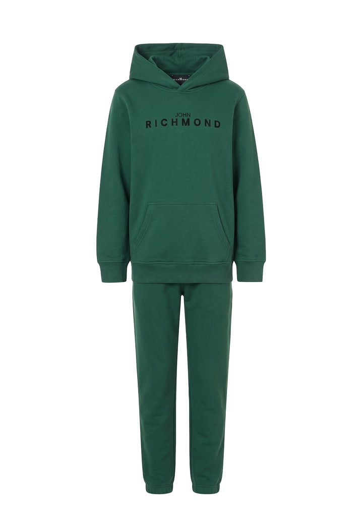 Completo felpa verde per bambino