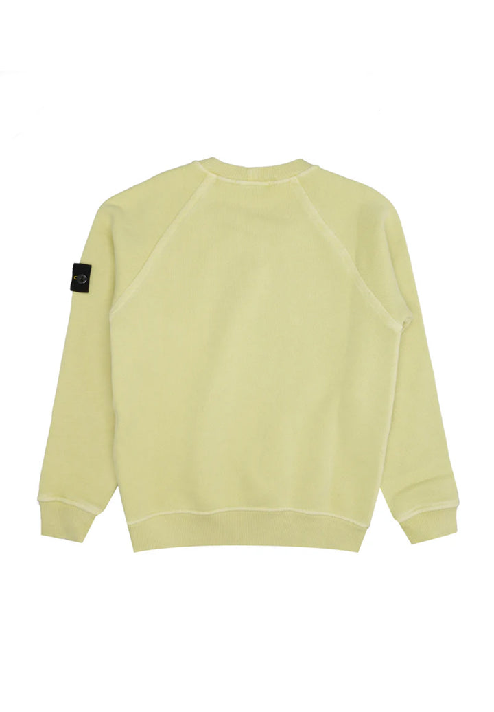 Yellow crewneck sweatshirt for boys