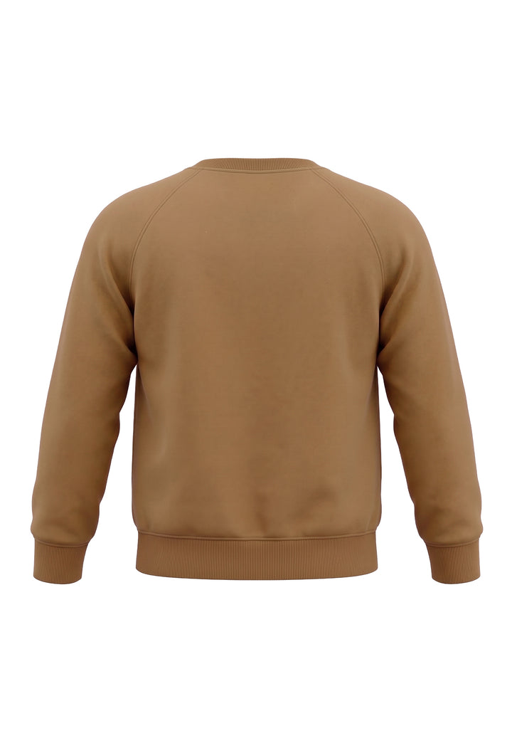 Felpa girocollo marrone unisex