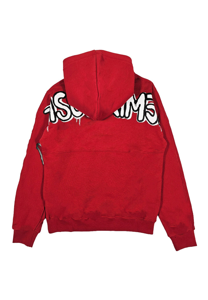 Red hooded sweatshirt for boy