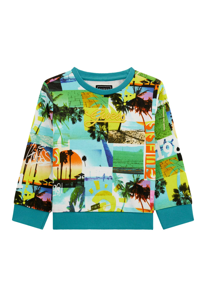 Felpa girocollo multicolor per bambino