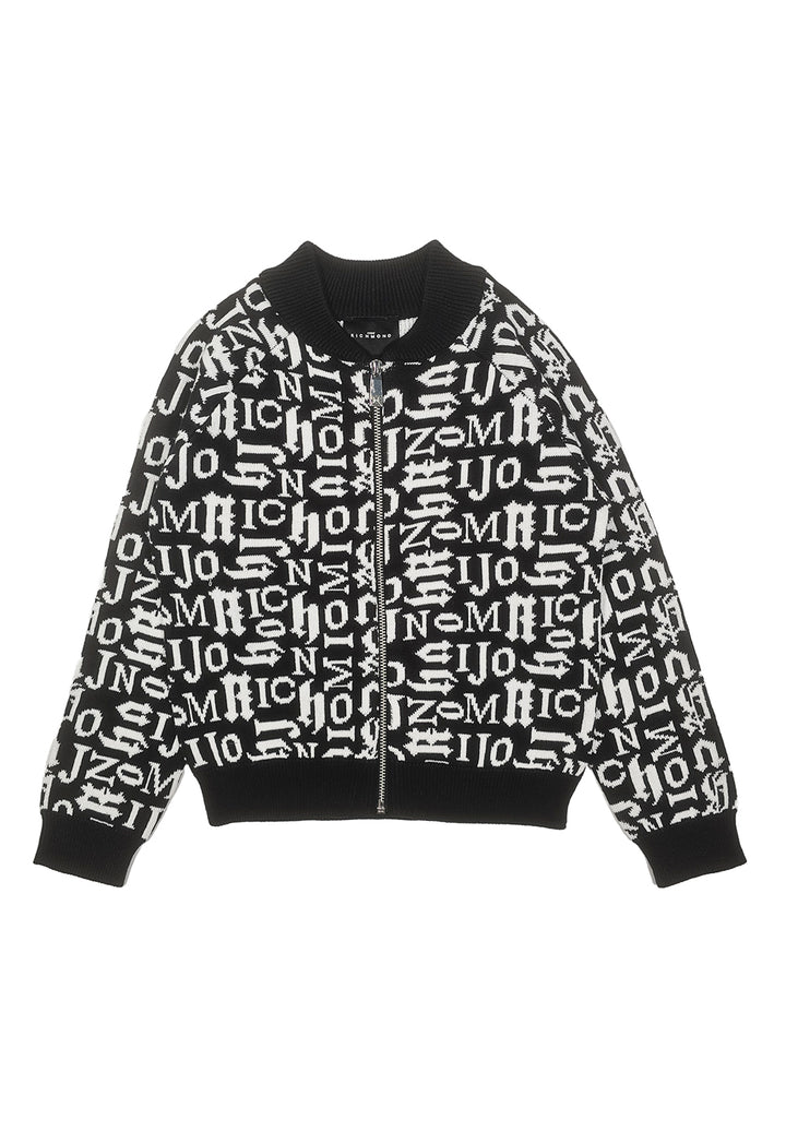 Maglione zip nero per bambino