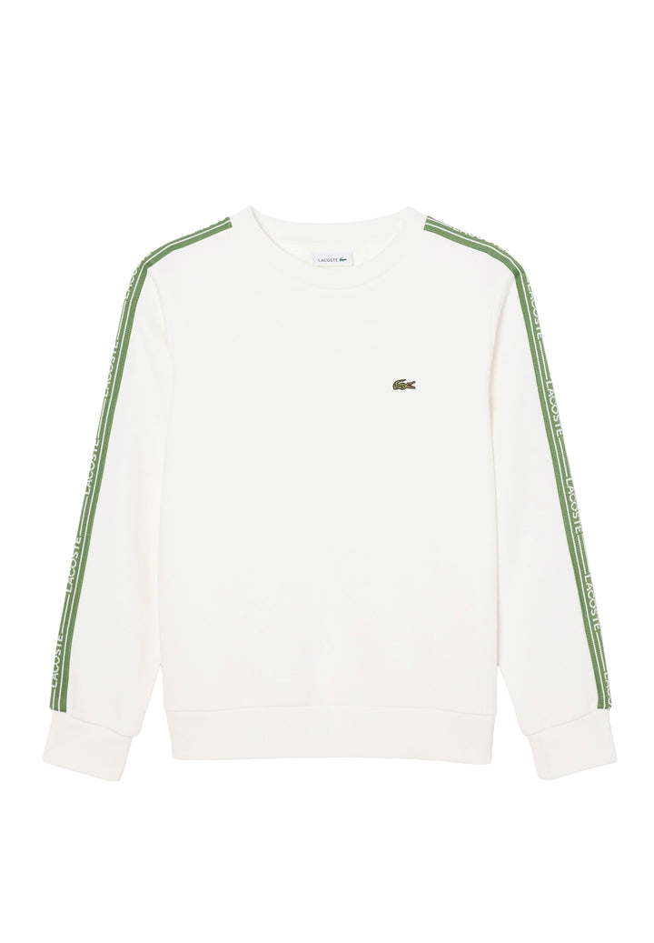 Felpa girocollo bianca per bambino