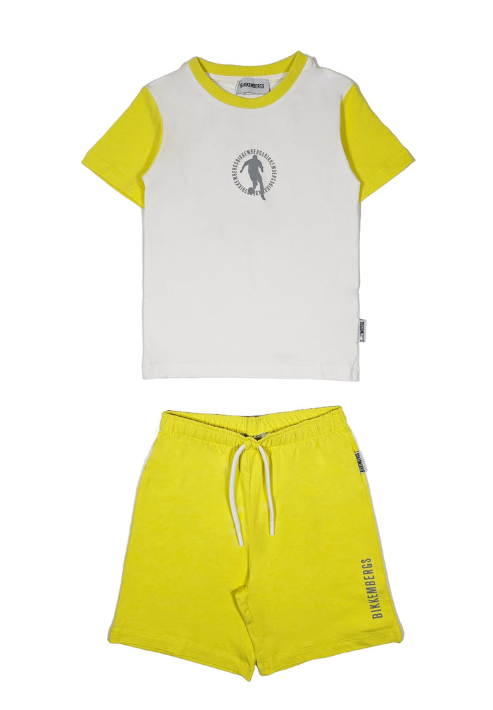 Completo bianco-giallo per bambino