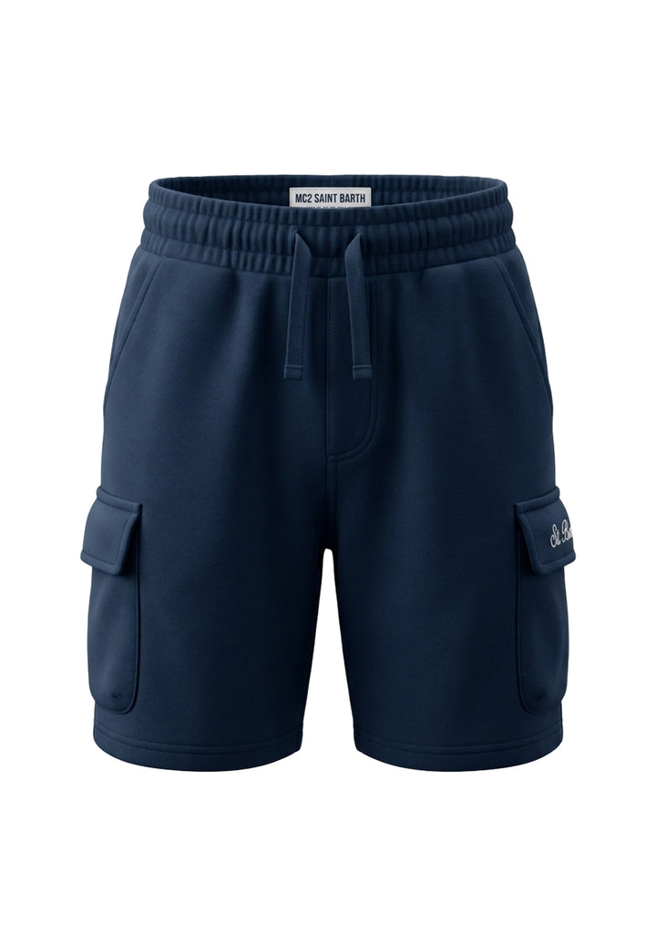 Bermuda felpa blu per bambino