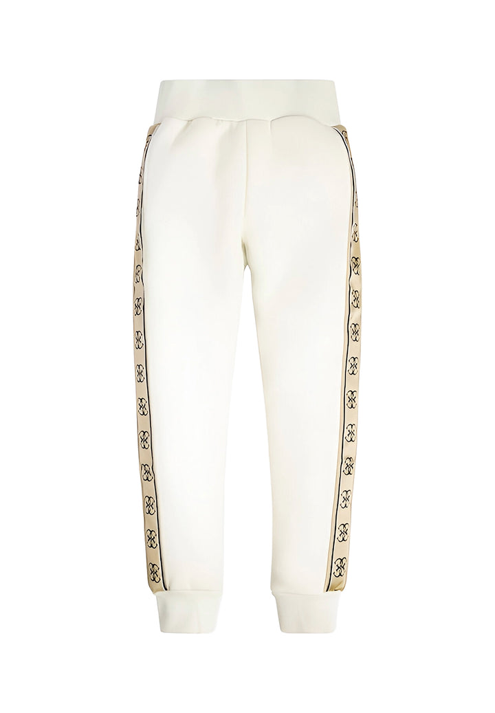 White fleece trousers for girls