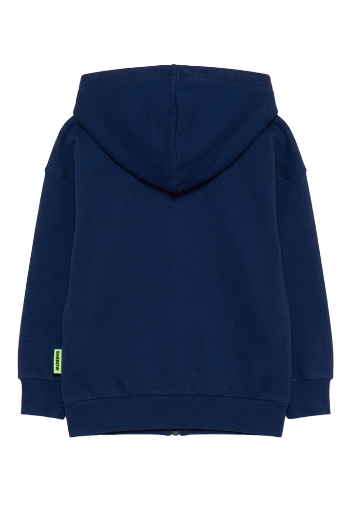 Felpa zip con cappuccio blu unisex