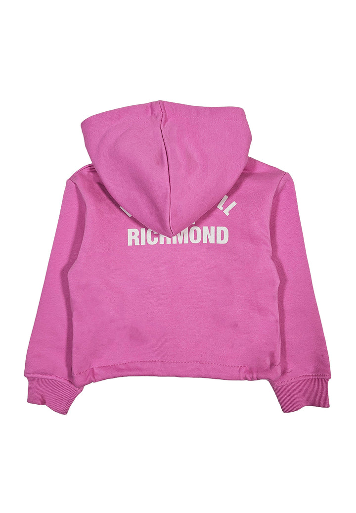 Pink zip sweatshirt for baby girl