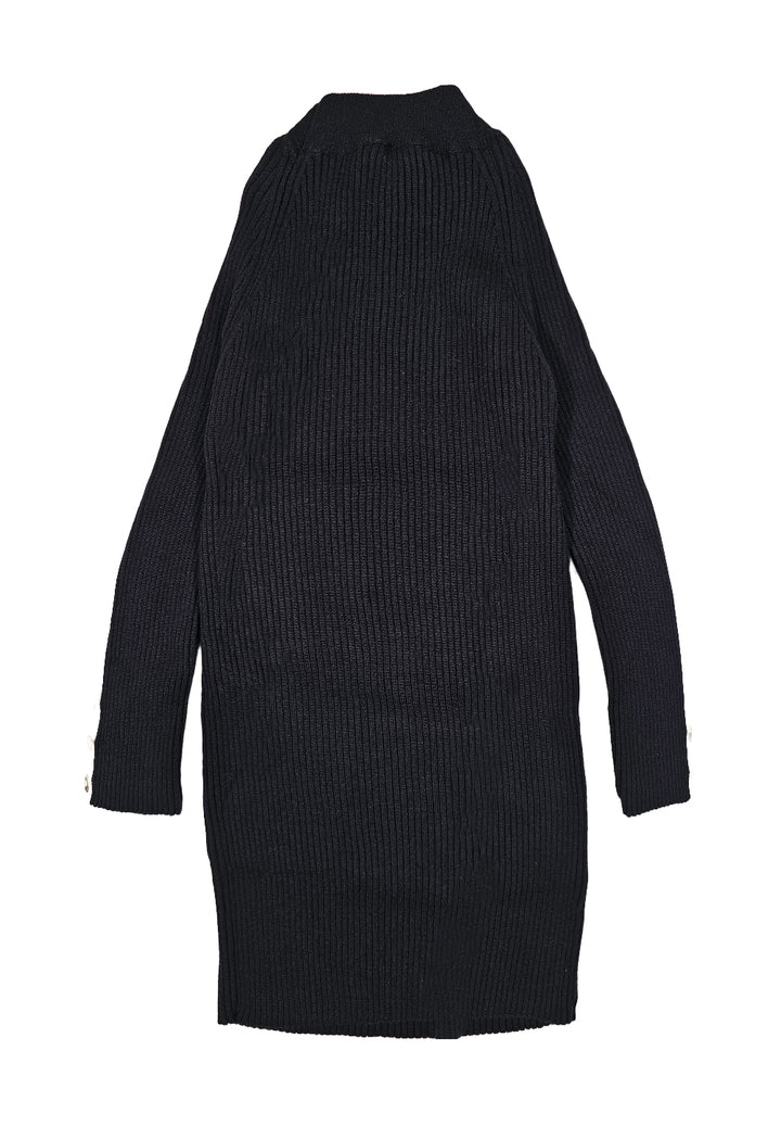 Vestito maglia nero per bambina