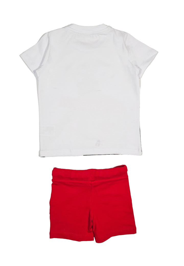 Completo bianco-rosso per bambino - Primamoda kids