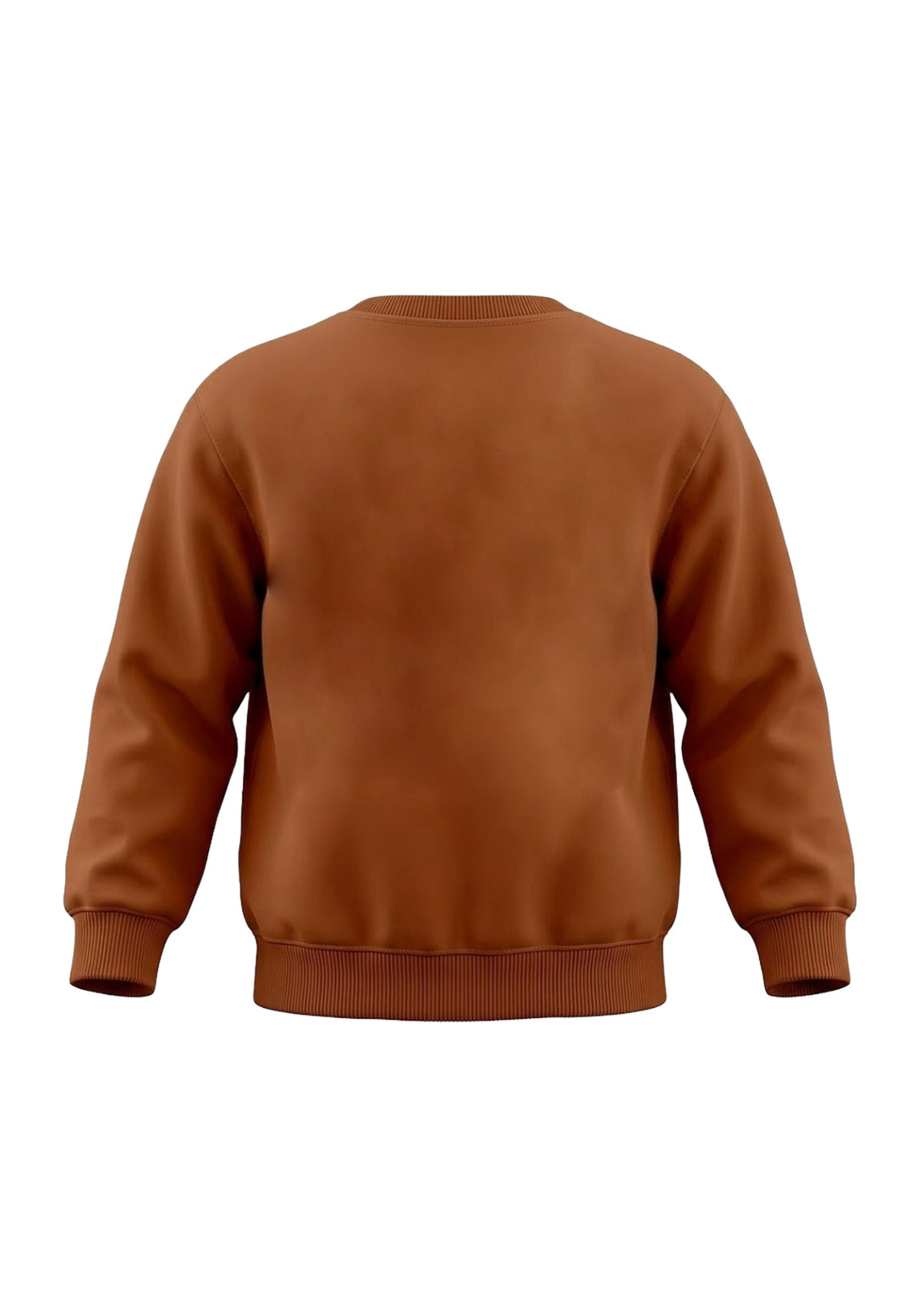 Felpa girocollo marrone unisex