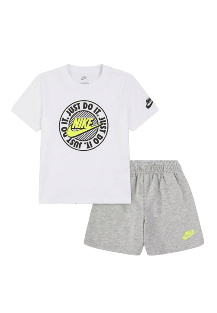 Completo bianco-grigio per bambino