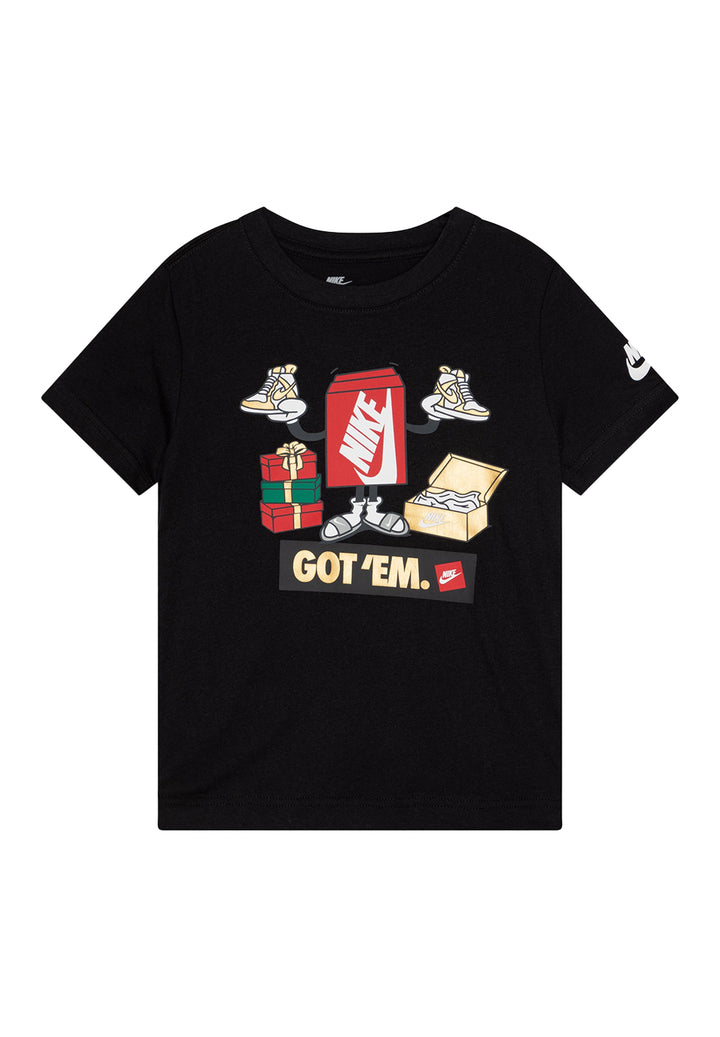 T-shirt nera per bambino