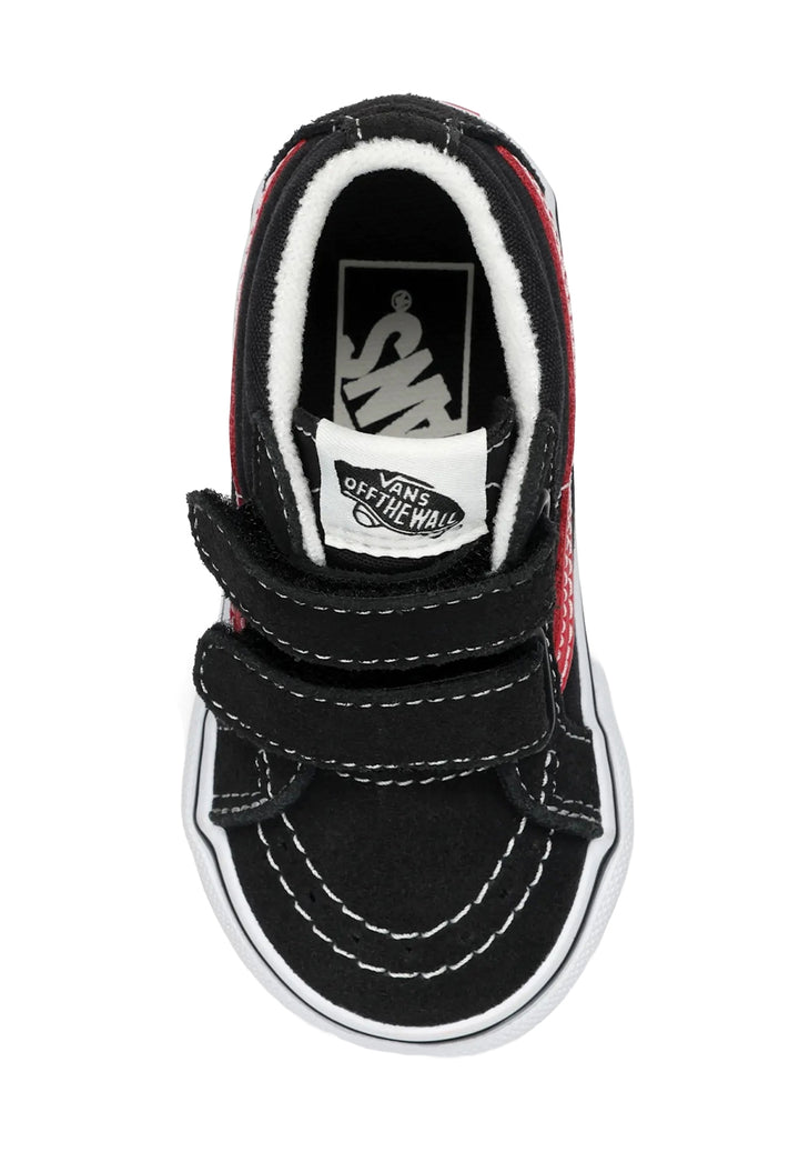 Scarpe nero-rosse per neonato