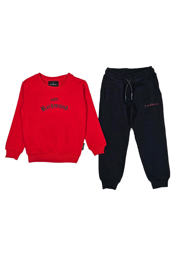 Red-blue sweatshirt set for children