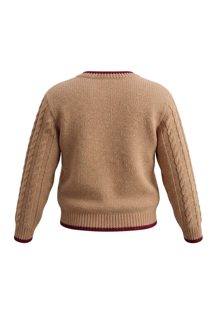 Maglione marrone per neonata