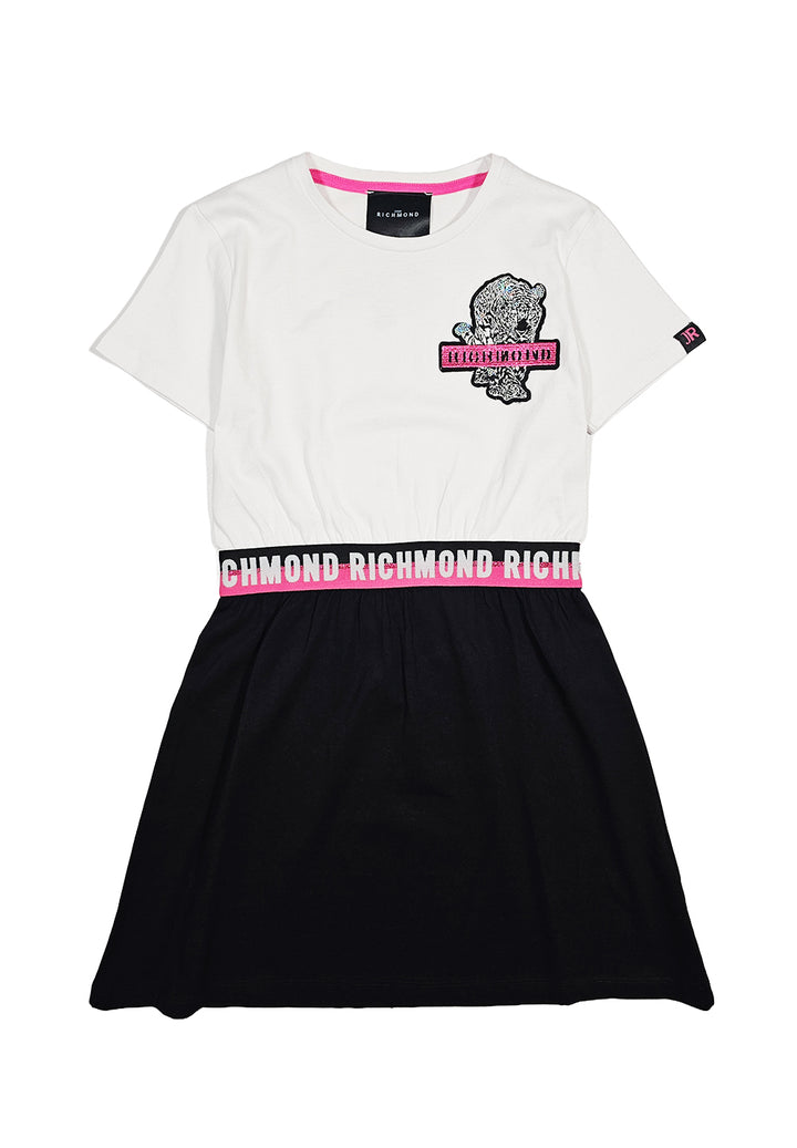 Vestito bianco-nero per bambina - Primamoda kids