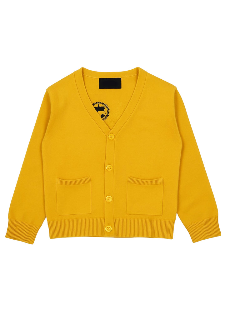 Cardigan giallo senape per neonato